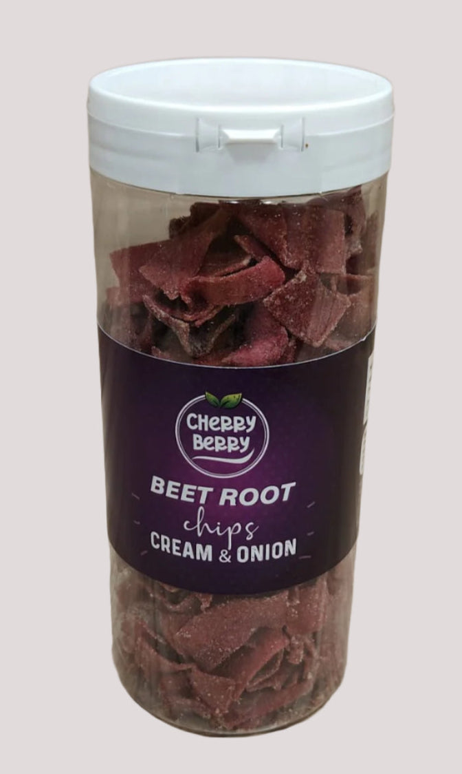 CHERRY BERRY BEETROOT CREAM & ONION CHIPS